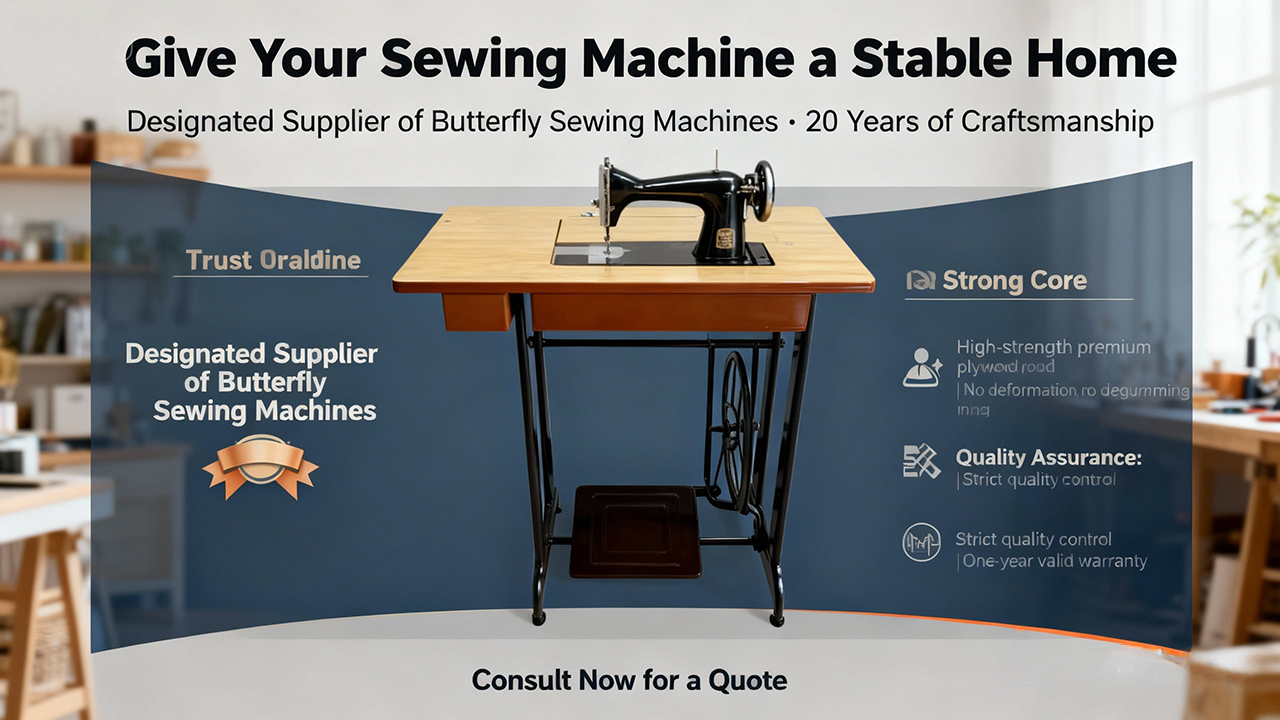Professional Household Domestic Sewing Machine Tables – Authorized Butterfly Brand Supplier with 20 Years of Expertise | One-year Warranty